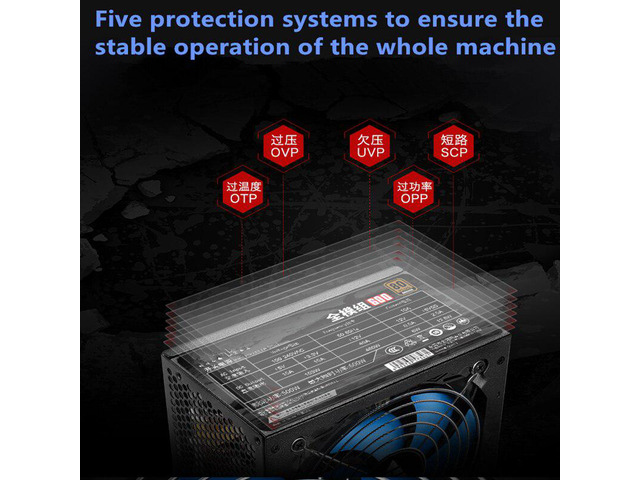 Original PC PSU For Golden Field Brand Full Module Double CPU Broad Mute Rated 500W Peak 600W Power Supply EPS500ELA(85+)