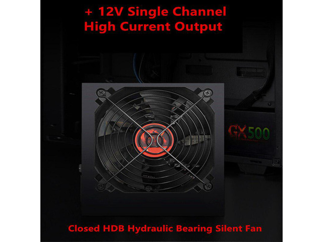 For Huntkey Brand ATX INTEL AMD Dorsal line Broad silence 1080GPU 500W Switching