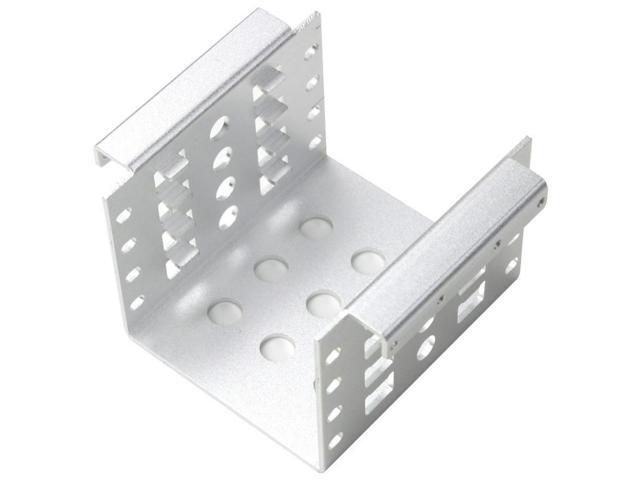 OIAGLH Aluminum 4 Bay 2.5 in SATA HDD SSD to 3.5 in Bracket Adapter, 2.5 in to Floppy Hard Drive Disk Mounting Converter Kit @