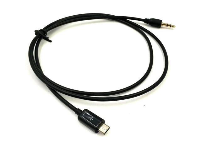OIAGLH Micro USB Male to 3.5mm Male Car AUX Audio Output Converter Cable Audio Jack Cord 3Ft/1M (Black)