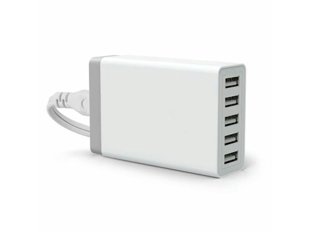 OIAGLH USB Power Adapter Smart Power (40W/8A Adapter with 5 USB Ports) home power charger adapter