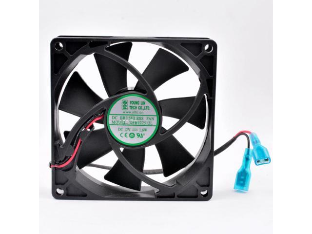 DFB922512L 92mm fan 92x92x25mm DC12V 1.6W 2 wires, double ball bearings, cooling fan for chassis power supply CPU