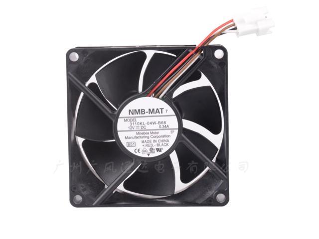 3110KL-04W-B66 80mm fan 80x80x25mm 8025 DC12V 0.34A 4-wire cooling fan for refrigerator and freezer photo