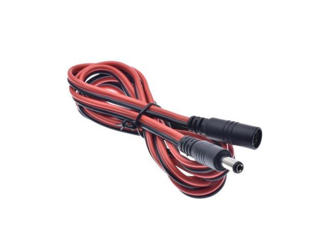 16AWG DC Power Plug 5.5 x 2.1mm Female To Male CCTV Adapter Connector Cable 12V 10A 120W Max. Power Extension Cord 1.5m