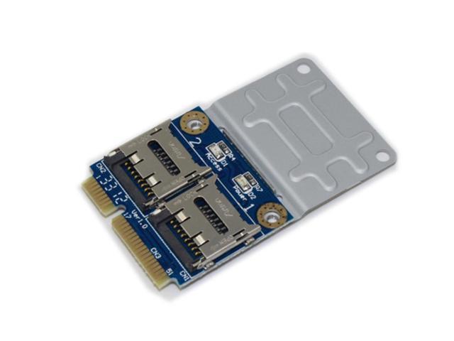 2 SSD HDD for Laptop Dual Micro SD SDHC SDXC TF to Mini PCIe Memory Card reader mPCIe to 2 mini-sdcards mini pci-e adapter