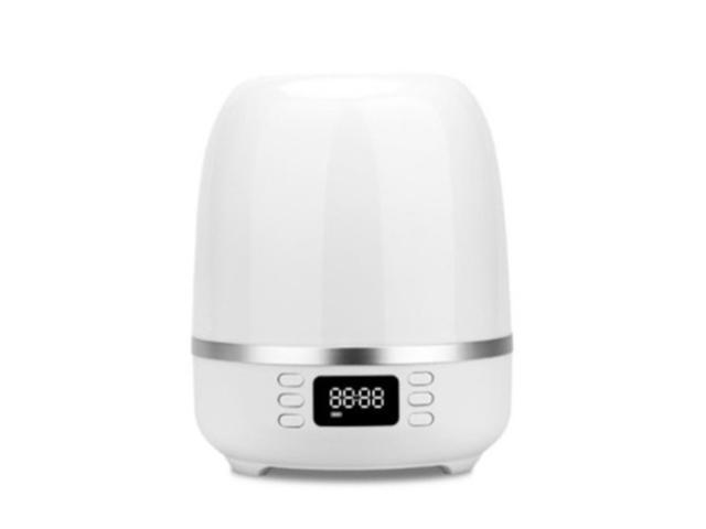 Wireless Speaker 360 Degree Rotation Projector Night Light Music Bluetooth Player LED Lamp With Digital Clock
