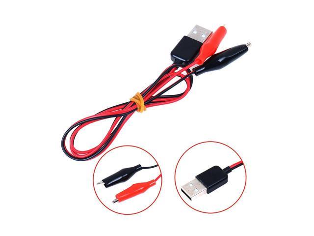 UPC 782062000050 product image for 5pcs Alligator Clip to USB Male Test Lead Adapter Red Black Wire Alligator Clip  | upcitemdb.com