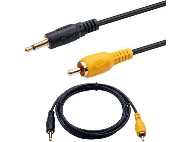 3.5mm to RCA Cable -3.5mm 1/8 inch Mono Male Plug to RCA Male Jack Audio Cable Cord Gold Plated 1.8m (6Ft)