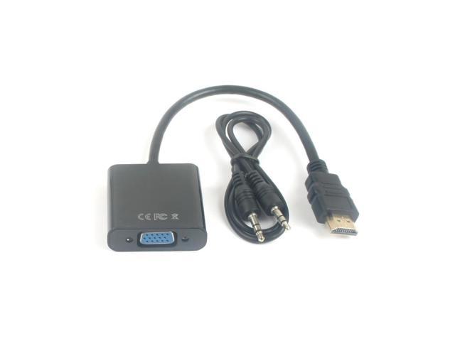 10PCS/LOT HDMI-compatible Male to VGA Female Adapter Converter with Audio Cable PC HDTV Monitor for HDTV PC Xbox PS3