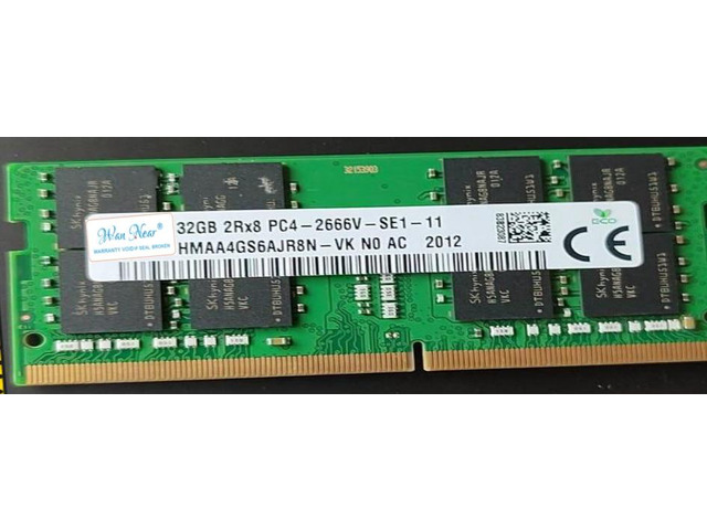 OIAGLH For 32GB 2RX8 2666V PC4 SODIMM HMAA4GS6AJR8N-VK