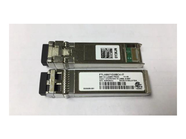 E10GSFPSR FTLX8571D3BCV-IT E65689-001 0Y3KJN / 0R8H2F SFP+ Transceiver for X520-DA2 or X520-DA1 850nm 300m 10G multi mode