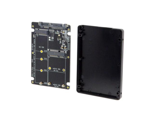 M.2 NGFF B-key & mSATA to SATA 3.0 2 in 1 Combo Adapter Converter SSD Case Enclosure