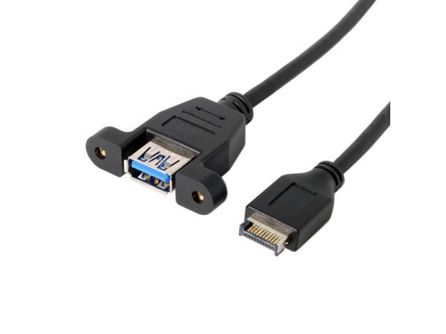 50cm USB 3.1 Front Panel Header to USB 3.0 Type-A Female Extension Cable Panel Mount Type