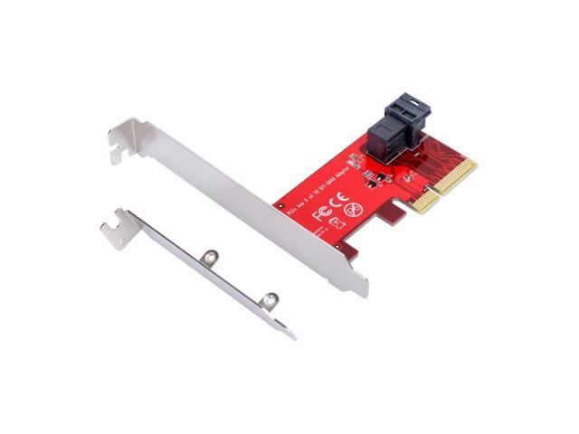PCIe 4X NVMe U.2 SSD Adapter PCI-Express to SFF-8643 with SFF-8639 Gen3/4 MiniSAS Cable UEFI WIN10 Support PCIE3.0