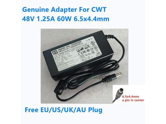 OIAGLH 48V 1.25A 60W 6.5x4.4mm KPL-060S-VI Power Supply AC Adapter For CWT DVR POE Charger