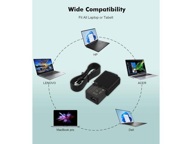 USB-C-Laptop-Charger - 100W USB C Charger, Fast Charging for Lenovo, ThinkPad, HP, Asus, Acer, MacBook, MSI, Dell Computer Tablet Chargers Adapters...