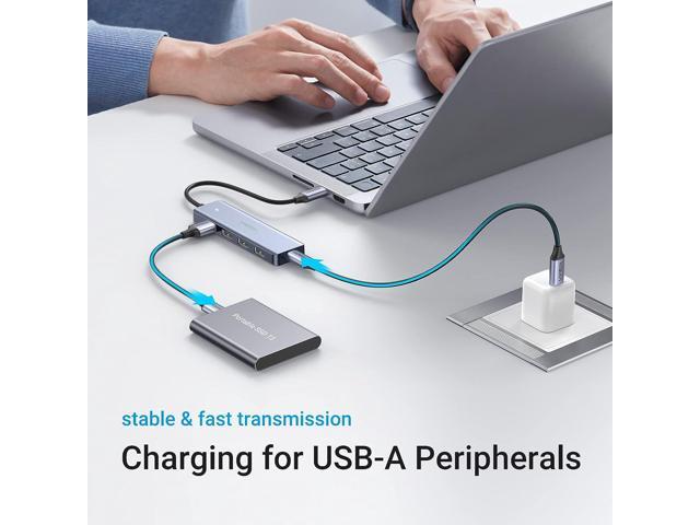 UGREEN USB C Hub 4 Ports, USB C to USB Hub with 4 USB 3.0, Powered USB C Splitter for Laptop, MacBook Pro, iMac, iPad Pro, Chromebook, Pixelbook,...