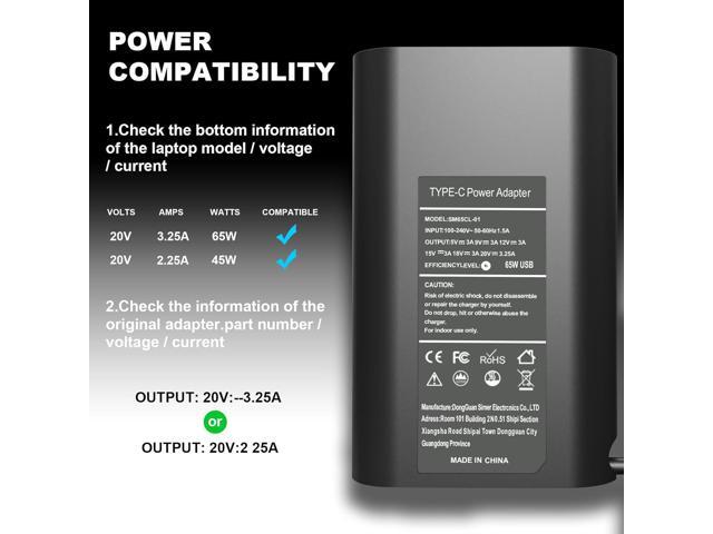 65W 60W Type C USB C Laptop Charger-for Dell Latitude Computer 5420 5520 5530 5540 3440 3540 5440 e5430 5290 5320 7410 7420 7330 7340 7430 7440...