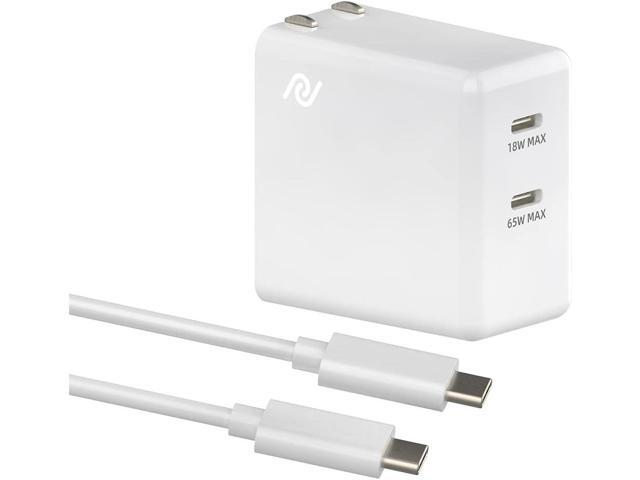 USB C Charger 65W, (GaN 65W), PPS Fast Charger Adapter, Dual USB C Ports Foldable Compact Charger for MacBook Pro/Air, iPad Pro, Google Pixelbook,...