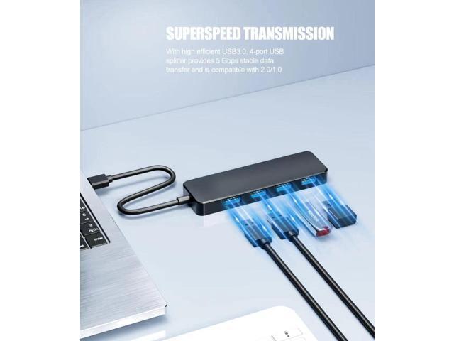 USB Hub 3.0, PANPEO 4-Port USB 3.0 Hub Multi USB Port Expander for Laptop, Xbox, Flash Drive, Mobile HD, Console, Printer, Camera, Keyborad, Mouse