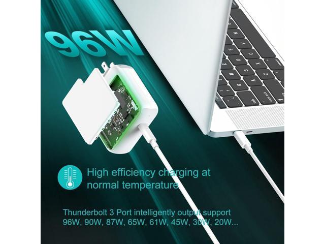 96W USB C Charger for MacBook Pro 16, 15, 14, 13 inch 2025 2024, 2023, 2022, 2021, M4 M3 M2 M1 MacBook Air, USBC Laptop Power Adapter, iPad, LED,...