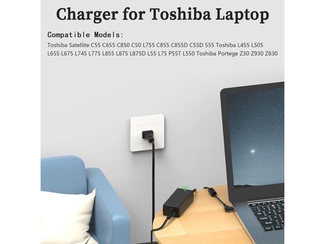 65W Laptop Charger for Toshiba Satellite C55 L510 C655 C850 L755 C855D NB15T P55 P55W CL15T S55;Toshiba Portege Z30 R835 Satellite Radius 11 14 15...