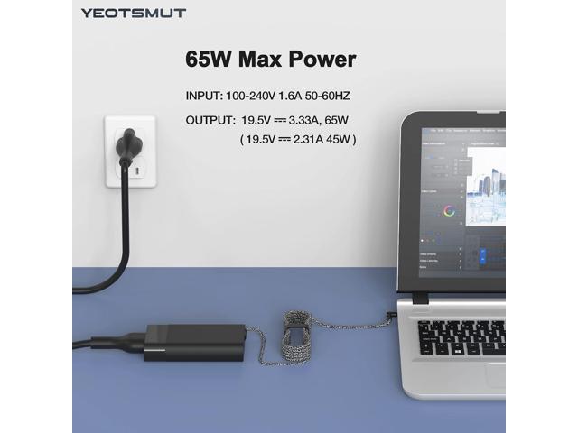 New 65W 45W Replacement for HP Laptop Charger for Pavilion,Spectre X360, Envy X360, Elitebook 840, ProBook, and More Laptop Power Supply