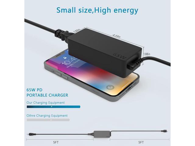 65W USB C Charger Compatible with Lenovo ThinkPad E16 E14 T14 Gen 5 4 3 Business Laptop,ThinkPad X1 Carbon Gen 12 11 10 9/Thinkbook 16 15 G7 G6 G5...