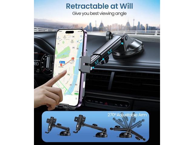 Wireless Car Charger, MOKPR 15W Fast Charging Auto-Clamping Car Mount Universal Hands-Free Car Charger Mount for Dash Windshield Air Vent...