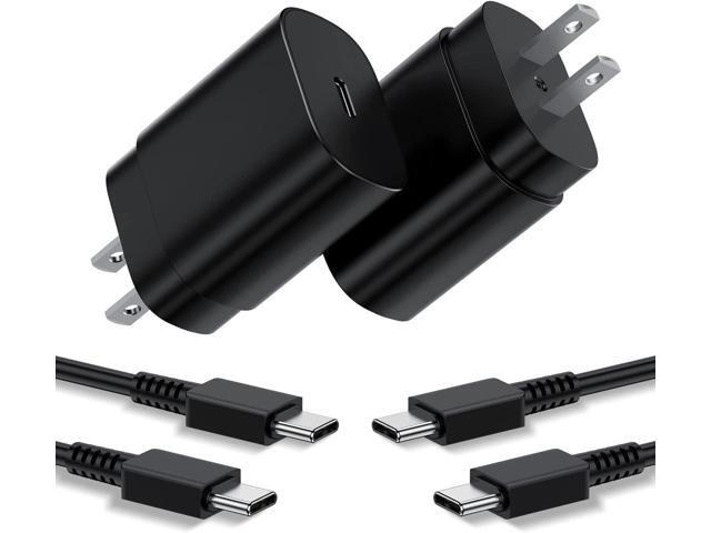 Type C Charger, 2 Pack 25W PD USB Wall Charger Super Fast Charging Block & 6ft Android Phone Cable for Samsung Galaxy S23 S22 S21 S20 Plus Ultra,...