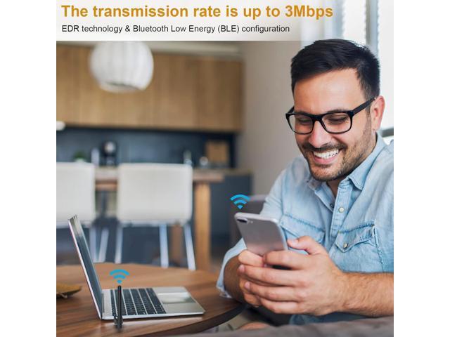 Long Range USB Bluetooth 5.3 Adapter for Desktop PC - 328FT Wireless Transfer for Mouse, Keyboard, Headphones - Win11/10/8.1 Support