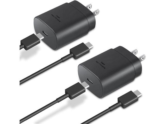 Type C Charger, 2-Pack 25W Type C Super Fast Charging with 6ft Android Type C Phone Charger Cable Compatible with Galaxy S23...