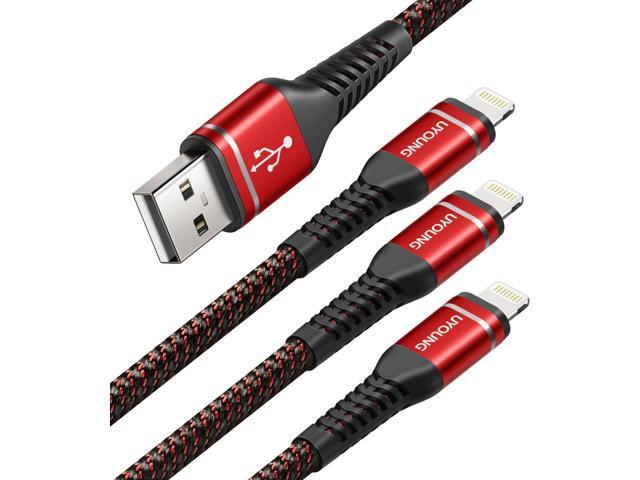 iPhone Charger Cable 3Pack 6FT Lightning Cable USB Long Heavy Duty Nylon Fast iPhone Charging Cord Compatible with iPhone 14/13/12/11/Pro/X/Xs...