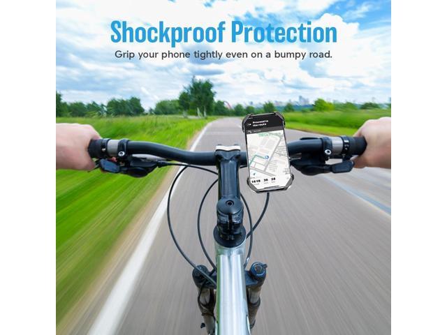 Bike Phone Mount, 2 Pack Universal Motorcycle Phone Mount 360° Rotatable Adjustable Bike Phone Holder Compatible for iPhone 13/12/11 and More 4.5'...