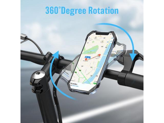 Bike Phone Mount, 2 Pack Universal Motorcycle Phone Mount 360° Rotatable Adjustable Bike Phone Holder Compatible for iPhone 13/12/11 and More 4.5'...