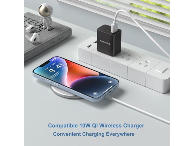 USB Charger Block, OKRAY 2-Pack 18W QC Fast Charging Plug Adapter 2.0/3.0 Quick Charge Power Wall Charger Brick Compatible for iPhone 15 14 13 12...