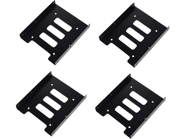 Pack-4, SSD Mounting Bracket 2.5 to 3.5 Adapter,2.5 to 3.5 Hard Drive Adapter SSD Bracket Converts 2.5 Notebook Hard Drive to 3.5 Desktop Hard...