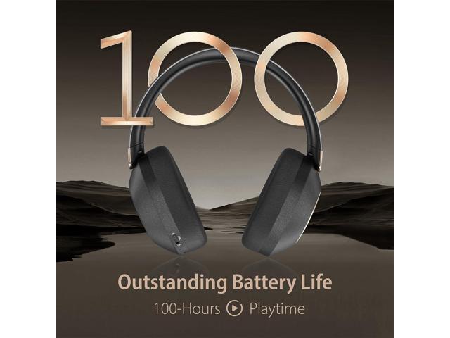 Active Noise Cancelling Headphones, 100H Playtime Headphones Wireless Bluetooth, Bluetooth Headphones with Microphone, Over Ear Wireless Headphones...
