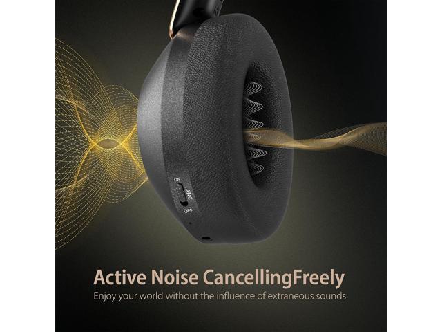 Active Noise Cancelling Headphones, 100H Playtime Headphones Wireless Bluetooth, Bluetooth Headphones with Microphone, Over Ear Wireless Headphones...