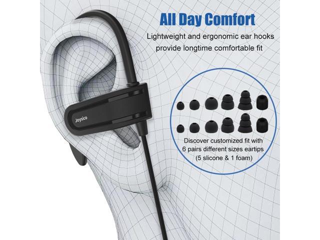 Wired Over The Ear Earbuds with Microphone Volume Control Ear Hook and Case, Sweatproof Sport Earphones for Running Exercise Gym Workout, Wrap...