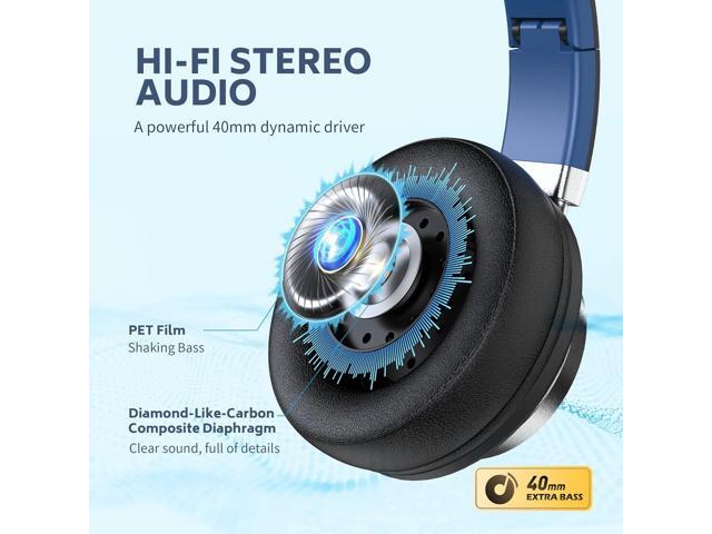 AC01 Over-Ear Headphones Wired, Noise Isolating Corded Stereo Headsets with Microphone Volume Control for Adults Teens 3.5mm for Chromebooks,...