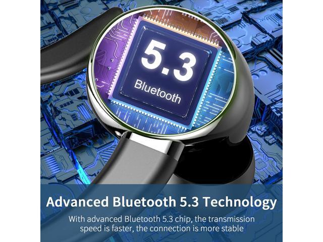 Wireless Earbud Bluetooth Headphones 5.3, 48Hrs Playtime Sport in Ear Wireless Earphones with Digital LED Display Over Ear Buds with Earhooks...