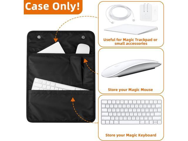 CaSZLUTION Travel Case Compatible with Apple Magic Keyboard + Magic Trackpad + Magic Mouse, Magic Keyboard Accessories Sleeve Case (Black)