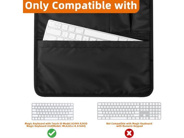 CaSZLUTION Travel Case Compatible with Apple Magic Keyboard + Magic Trackpad + Magic Mouse, Magic Keyboard Accessories Sleeve Case (Black)