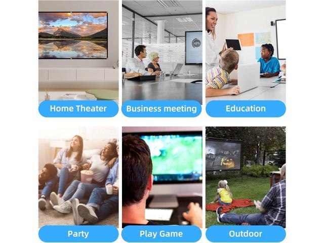 200 inches Projector Screen,HUANYINGBJB 4K 16:9 HD Rear Front Projector Screen Foldable Projection Screen Double-Sided Portable Outdoor Projector...