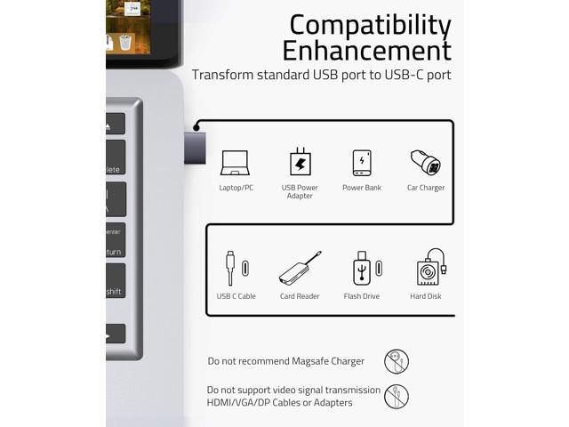 KEHIPI USB C Female to USB Male Adapter Pack of 3 [Travel Must Haves, Aluminum] USB C to USB Adapter, Type C Charger Cable Power Converter...