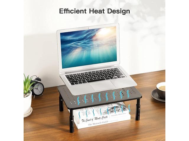 HUANUO Monitor Stand, Monitor Stand Riser 3 Height Adjustable, Monitor Riser with Airflow Vents, Laptop Stand for Desk, Laptop Riser, Desk...
