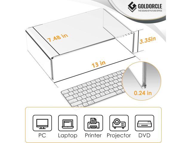 Acrylic Monitor Stand Riser Clear Computer Monitor Stand for Laptop PC Printer Computer Riser Acrylic Tray