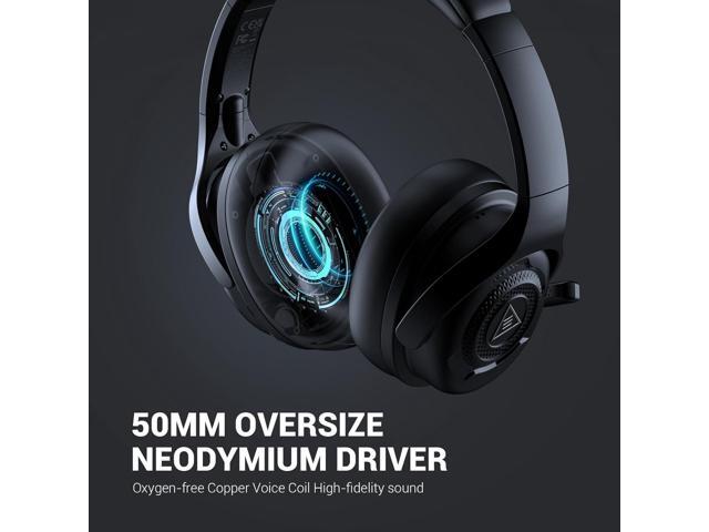 EKSA E4 AirComfy Headsets with Microphone Noise Cancelling, Over-Ear PC Headphones, Crystal Clear Surround Sound 263g Ultra Lightweight 3.5mm Wired...