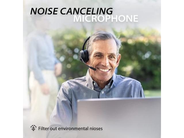Alto Solo - Wireless Headset with Mic for Work with Qualcomm Bluetooth Solution, CVC Noise-Canceling for PC, Computer & Laptop, Charging Stand,...
